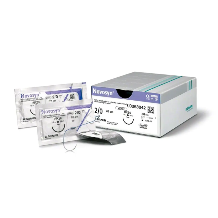 Sutura Novosyn Violet 2-0 Hr26 70 cm 12 Unidades Braun Sutura Novosyn Violet 2-0 Hr26 70 cm 12 Unidades Braun