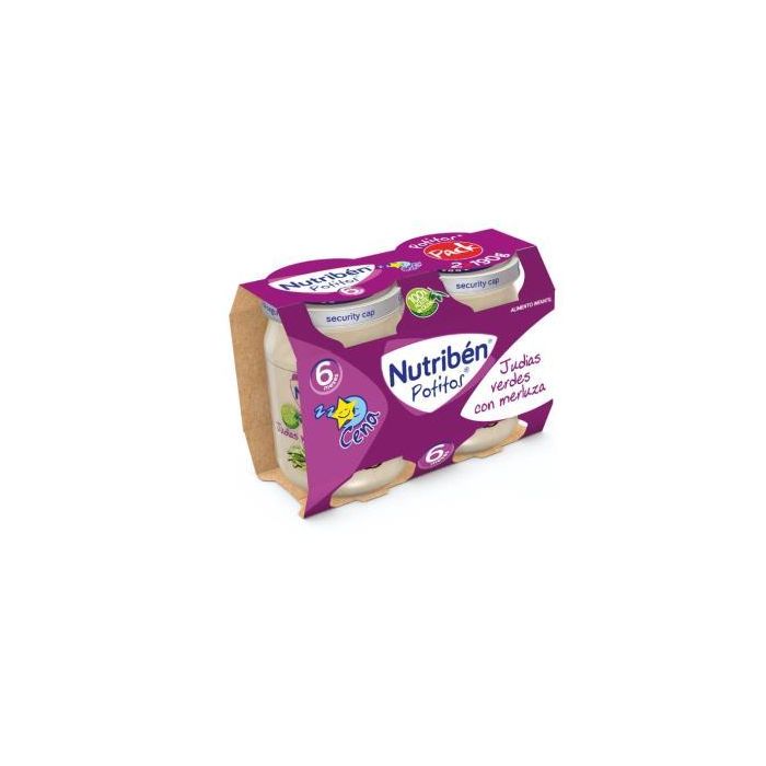 Nutriben Potito Cena de Judía Verde y Merluza 2x190g