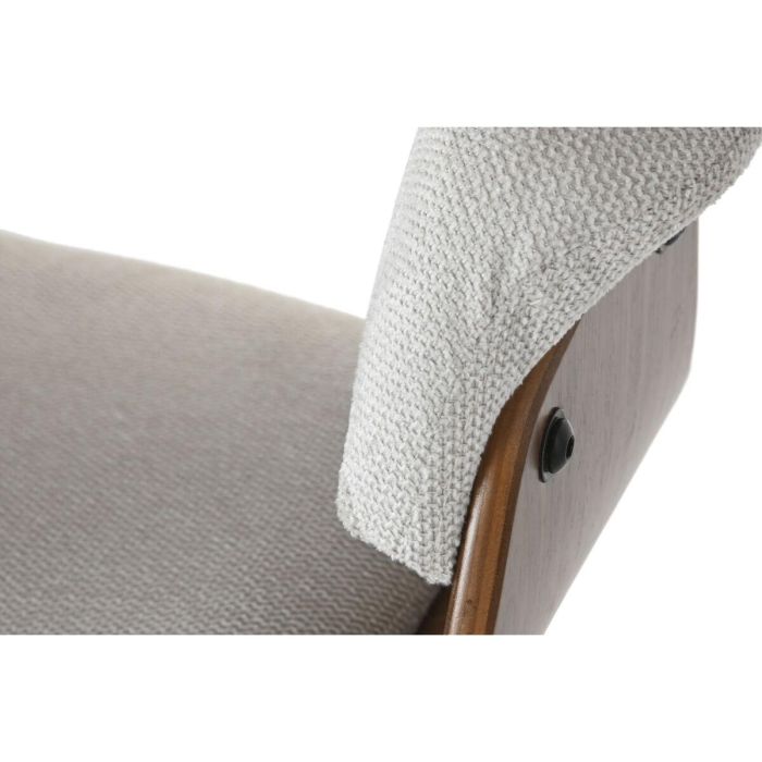 DKD Home Decor Silla Moderna Giratoria Beige Marrón 46 x 78 x 61 cm Poliéster Nogal 3 DKD Home Decor Silla Moderna Giratoria Beige Marrón 46 x 78 x 61 cm Poliéster Nogal 3