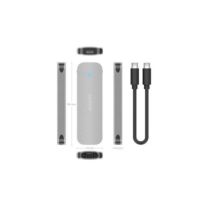 AISENS - CAJA EXTERNA M.2 (NGFF) ASM2-025SL NVMe A USB3.2 GEN2, PLATA 3 AISENS - CAJA EXTERNA M.2 (NGFF) ASM2-025SL NVMe A USB3.2 GEN2, PLATA 3