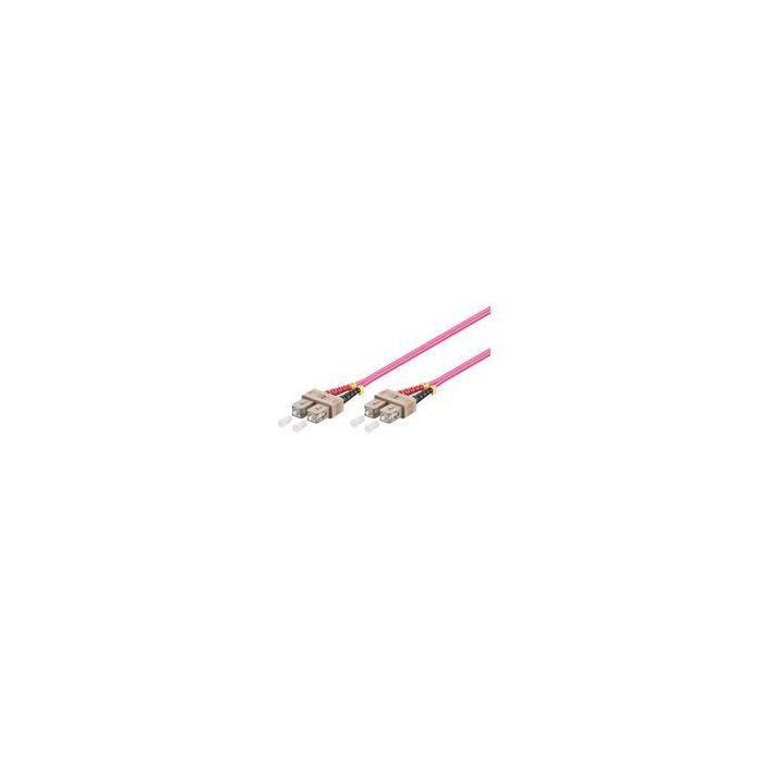 MicroConnect Optical Fibre Cable, SC-SC, Multimode, Duplex OM4 (Erica Violet), 1m MicroConnect Optical Fibre Cable, SC-SC, Multimode, Duplex OM4 (Erica Violet), 1m