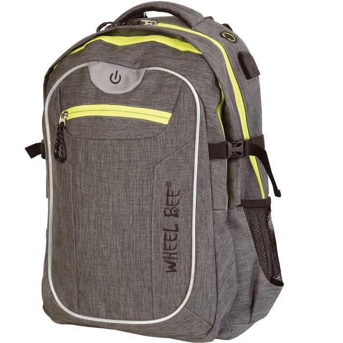 Mochila Infantil Wheel Bee Revolution, 46 cm, 30 litros, Gris - 950022