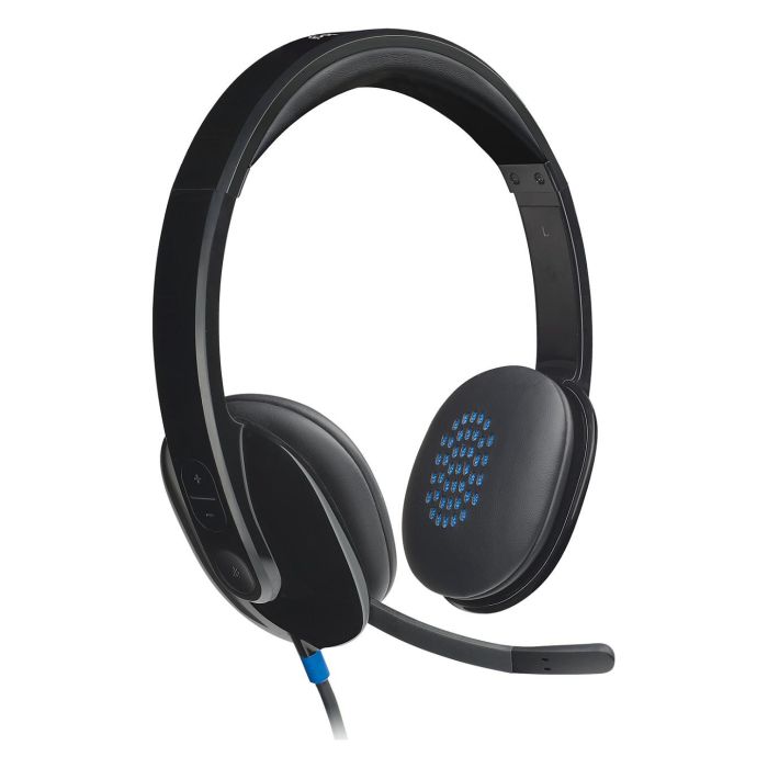 Logitech H540 Auriculares USB con Micrófono, Sonido Estéreo Digital, Cancelación de Ruido, Controles en Línea, Comodidad Ultra, Plug-and-Play 4