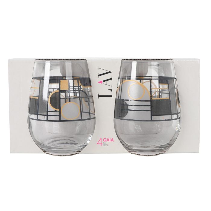 Set de 4 Vasos Gaia Abstract 360 cc - LAV (6 Cajas) 1 Set de 4 Vasos Gaia Abstract 360 cc - LAV (6 Cajas) 1