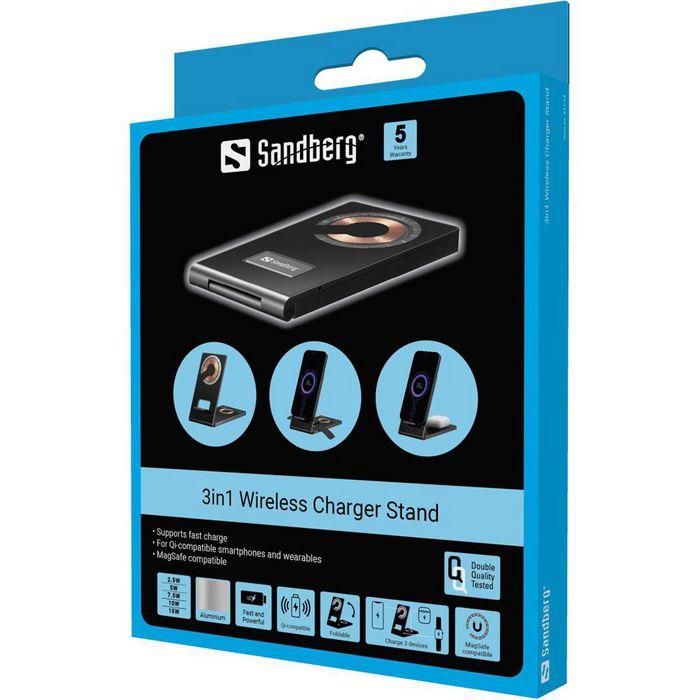 Sandberg 3in1 Wireless Charger Stand 8 Sandberg 3in1 Wireless Charger Stand 8