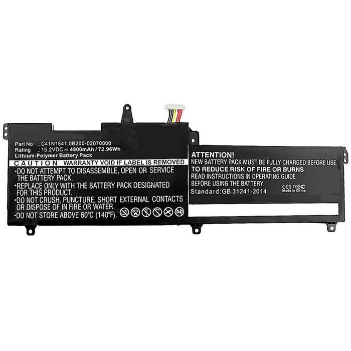 CoreParts Batería de Portátil para Asus, 63.84Wh Li-Pol, 15.2V 4200mAh, Negra 0 CoreParts Batería de Portátil para Asus, 63.84Wh Li-Pol, 15.2V 4200mAh, Negra 0