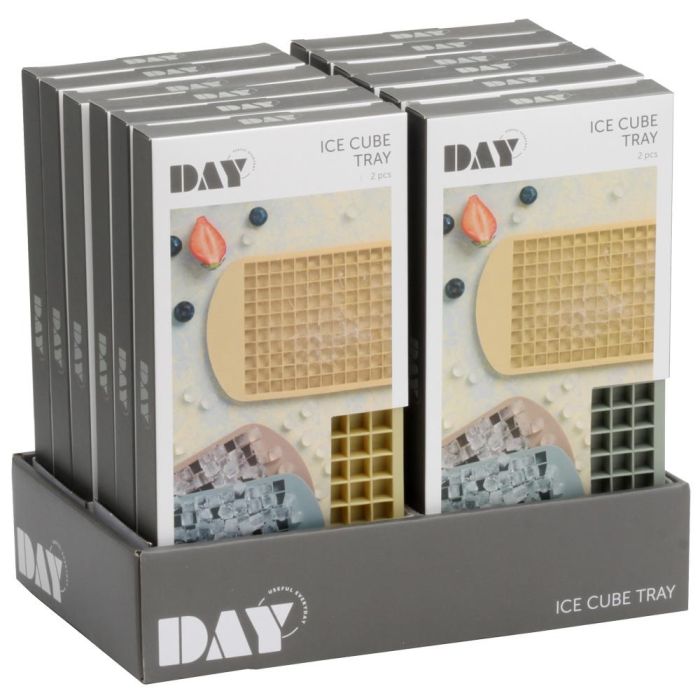 Day Juego 2 Moldes Hielo Picado para 160 Minicubitos 11.8x1x23.5 cm Colores Surtidos 3