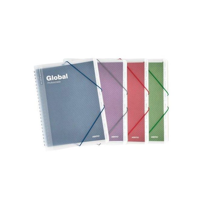 Additio Carpeta Global para Profesorado 24x32 cm, 144 Páginas, Polipropileno, Colores Surtidos