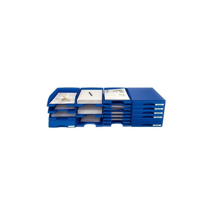 Bandeja Sobremesa Leitz Plus Jumbo Opaca Color Azul 255x357x103 mm 4 unidades 9