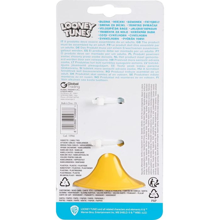 Looney Tunes Timbre de Trompeta para Bicicleta I168 CZ10966 Diseño Divertido Colorido 6