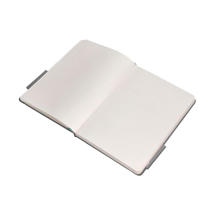 Cuaderno Con Gomilla Antartik Notes Tapa Dura A4 Hojas Puntos Gris Y Turquesa 100 Hojas 80 gr Fsc 8