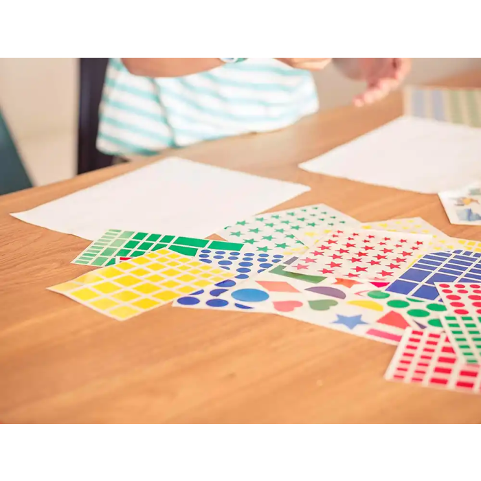 Liderpapel Gomets Autoadhesivo Cuadrado 20x20 mm Azul Rollo 2000 Unidades Caja Carton 7