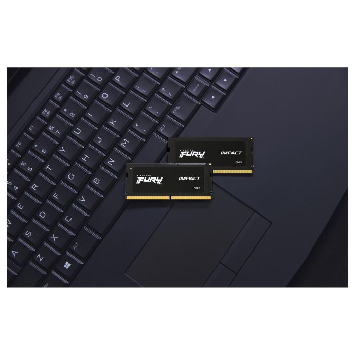 Kingston Memoria RAM FURY Impact 32GB (2x16GB) DDR5 4800MT/s CL38 SODIMM para Portátil