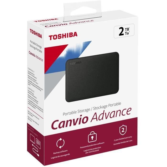 Toshiba Externo Hard Drive Canvio Advance USB 3.2 Gen 1 - 2 a - Negro 2