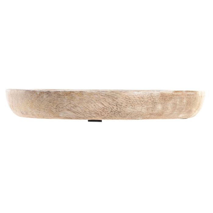 Bandeja Vaciabolsillos Indio DKD Home Decor Natural Blanco 20.5 x 2.5 x 20.5 cm (2 Unidades) 2