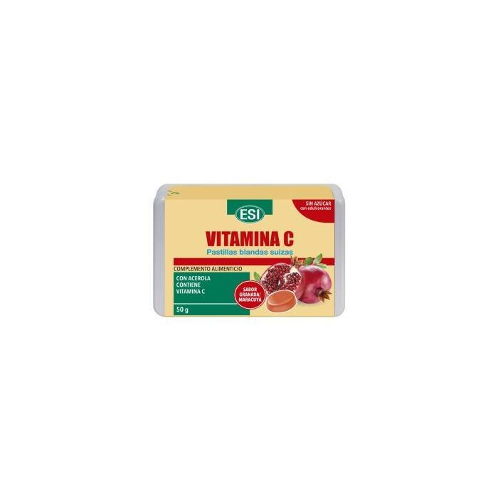 TREPATDIET-ESI Vitamina C Natural Pastilla Blanda con Acerola, Granada y Maracuyá, Apto Veganos, 50g