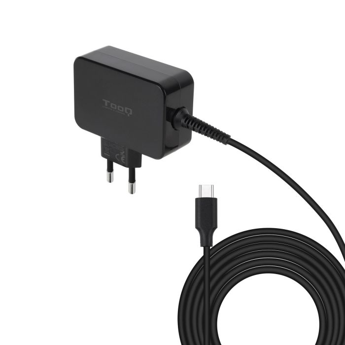 TOOQ Cargador portatil gan USB-C pd 45W, negro