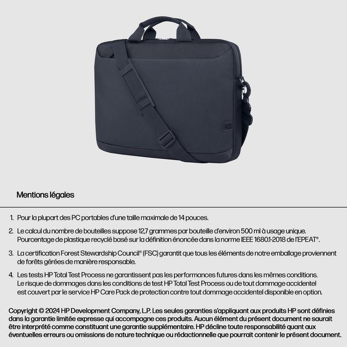 HP Maletín para portátil de 14 pulgadas Everyday, protector y organizado, fabricado con materiales reciclados 6