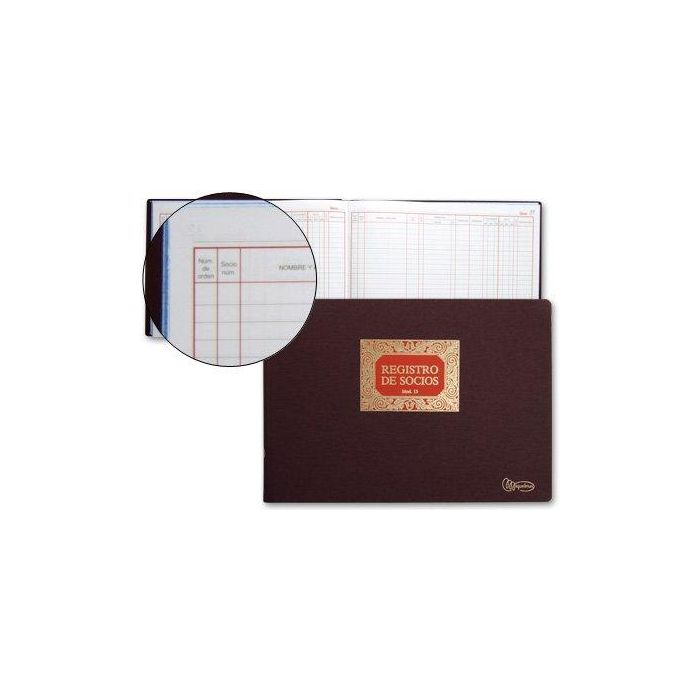 Miquelrius n.13 Libro Folio Apaisado 100 Hojas Registro de Socios