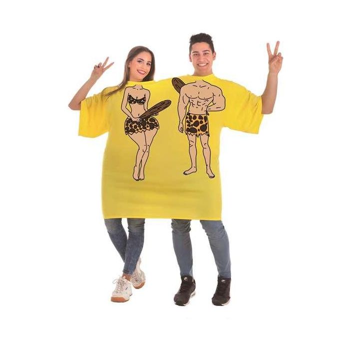 Disfraz adulto camiseta doble trogloditas talla l Disfraz adulto camiseta doble trogloditas talla l
