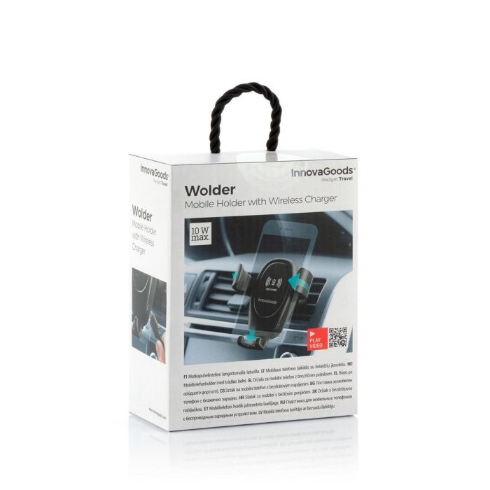 Soporte de Móvil con Cargador Inalámbrico para Coches Wolder InnovaGoods 1 Soporte de Móvil con Cargador Inalámbrico para Coches Wolder InnovaGoods 1