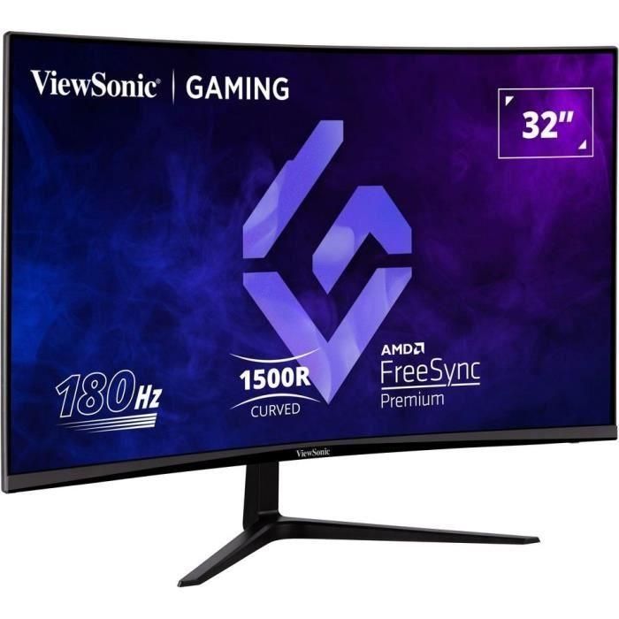 Pantalla curva para juegos de PC - VIEWSONIC VX3218 - PC - MHD - 32 FHD - Panel VA - 1 ms - 165Hz - DisplayPort - AMD FreeSync 1 Pantalla curva para juegos de PC - VIEWSONIC VX3218 - PC - MHD - 32 FHD - Panel VA - 1 ms - 165Hz - DisplayPort - AMD FreeSync 1