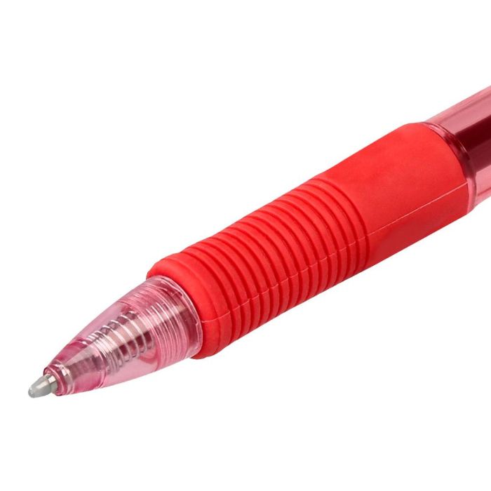 Boligrafo Q-Connect Sigma Retractil Con Sujecion De Caucho Tinta Gel 0,5 mm Color Rojo 12 unidades 3