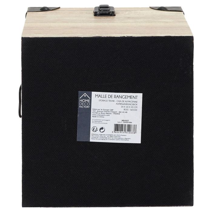 Home Deco Factory Juego de 3 Cajas Cuadradas de Madera Decorativas Rústicas con Asas, Grande 30x30x30 cm, Mediana 25x25x25 cm, Pequeña 20x20x20 cm 5