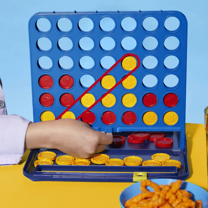 Hasbro Gaming Conecta 4 (edición 2025), juego de mesa familiar con almacenamiento y estuche de transporte, para mayores de 6 años, 2 jugadores