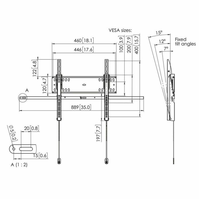 Vogel's PFW 4510 Soporte de pared inclinable antirrobo para pantallas 42-55 pulgadas, inclinación 0-15° 1 Vogel's PFW 4510 Soporte de pared inclinable antirrobo para pantallas 42-55 pulgadas, inclinación 0-15° 1