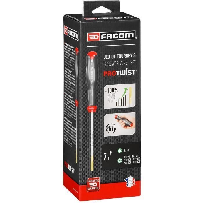 Juego de 7 destornilladores PROTWIST Torx y Resistorx - FACOM - ATXR.J7PB 2 Juego de 7 destornilladores PROTWIST Torx y Resistorx - FACOM - ATXR.J7PB 2