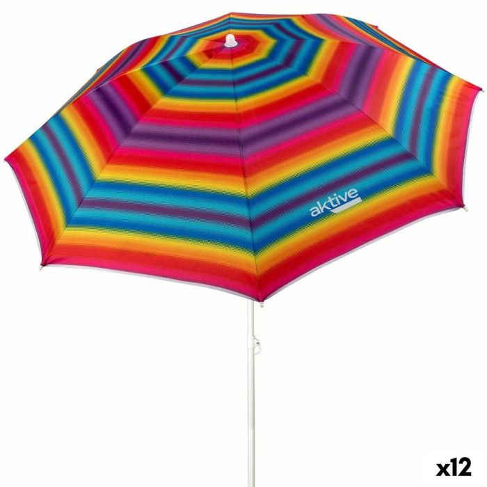 Sombrilla Aktive Multicolor Oxford Acero Tela Oxford 180 x 185 x 180 cm (12 Unidades) 2 Sombrilla Aktive Multicolor Oxford Acero Tela Oxford 180 x 185 x 180 cm (12 Unidades) 2