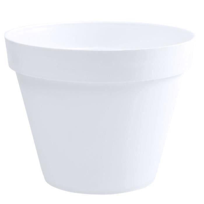 EDA Maceta toscana redonda - Ø 48 x H 40 cm - 43 L - Blanco EDA Maceta toscana redonda - Ø 48 x H 40 cm - 43 L - Blanco