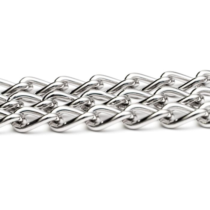 Gloria Acople Cadena para 2 Perros, Acero Cromado Resistente, 2 mm x 25 cm 2