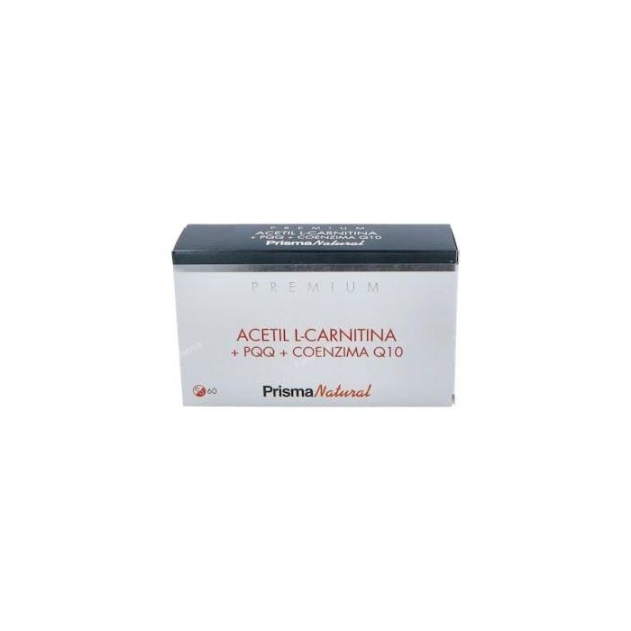 PRISMA NATURAL Acetil L-Carnitina, PQQ, Coenzima Q10, Selenio. 60 Cápsulas. Reduce Cansancio y Fatiga.