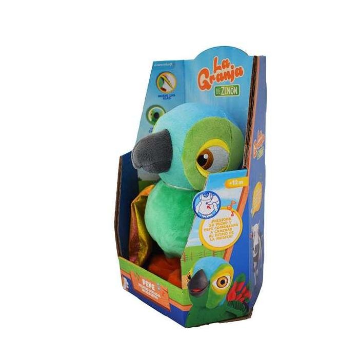 Peluche interactivo lorito pepe de la granja de zenon 34x17x13 cm 7 Peluche interactivo lorito pepe de la granja de zenon 34x17x13 cm 7