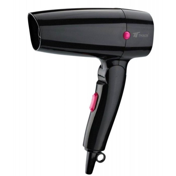 Thulos Secador de Pelo de Viaje Plegable 1200W 2 Velocidades 2 Temperaturas TH-HD1200 Negro