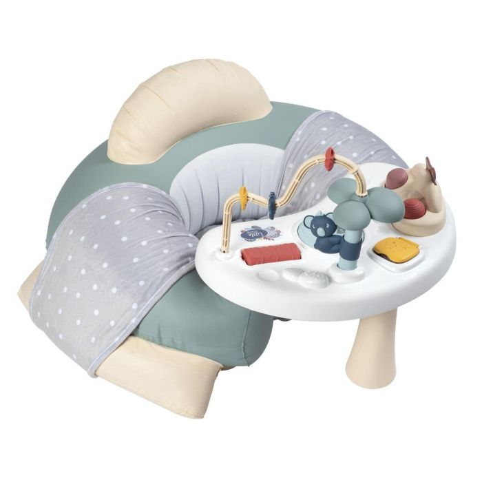Smoby LS Asiento Acogedor Little Smoby Hinchable para Bebés que Empiezan a Sentarse con Tableta de Actividades Educativas