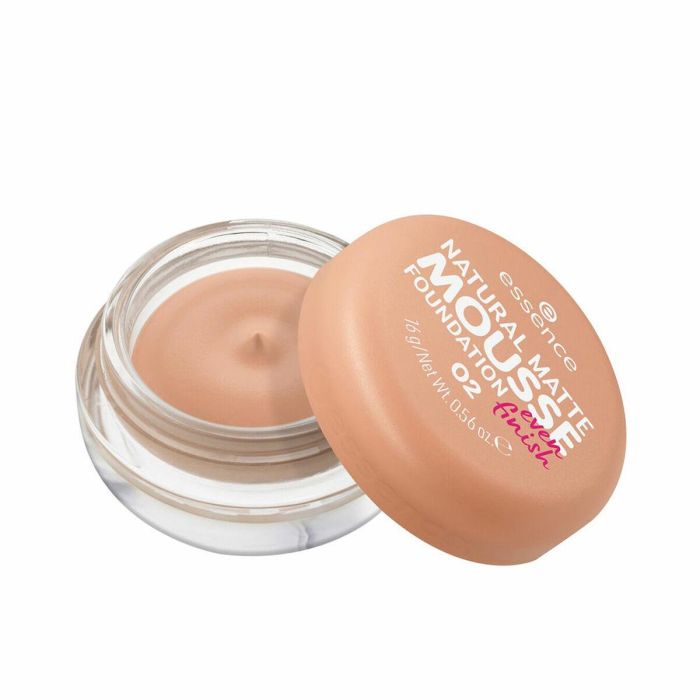 Essence #02 NATURAL MATTE Base Maquillaje Mousse Acabado Natural Mate Tipo Polvos Cobertura Media Piel Grasa Normal Clean Beauty Vegana 16 gr Essence #02 NATURAL MATTE Base Maquillaje Mousse Acabado Natural Mate Tipo Polvos Cobertura Media Piel Grasa Normal Clean Beauty Vegana 16 gr