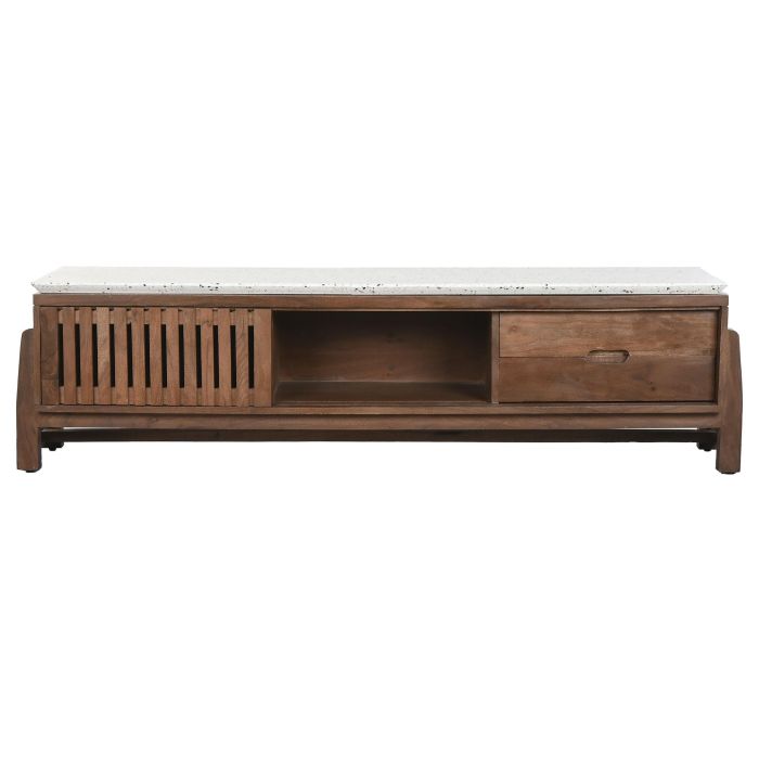 DKD Home Decor Mueble TV Oriental Moderno de Diseño para Salón, en Madera de Acacia y Terrazo - Colección Terrazo 166x46x52 cm 4 DKD Home Decor Mueble TV Oriental Moderno de Diseño para Salón, en Madera de Acacia y Terrazo - Colección Terrazo 166x46x52 cm 4