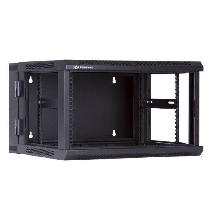 MicroConnect Armario Mural Rack 19" 6HU Fondo 550mm Doble Cuerpo para CCTV/Alarma/Control de Acceso Negro RAL9004