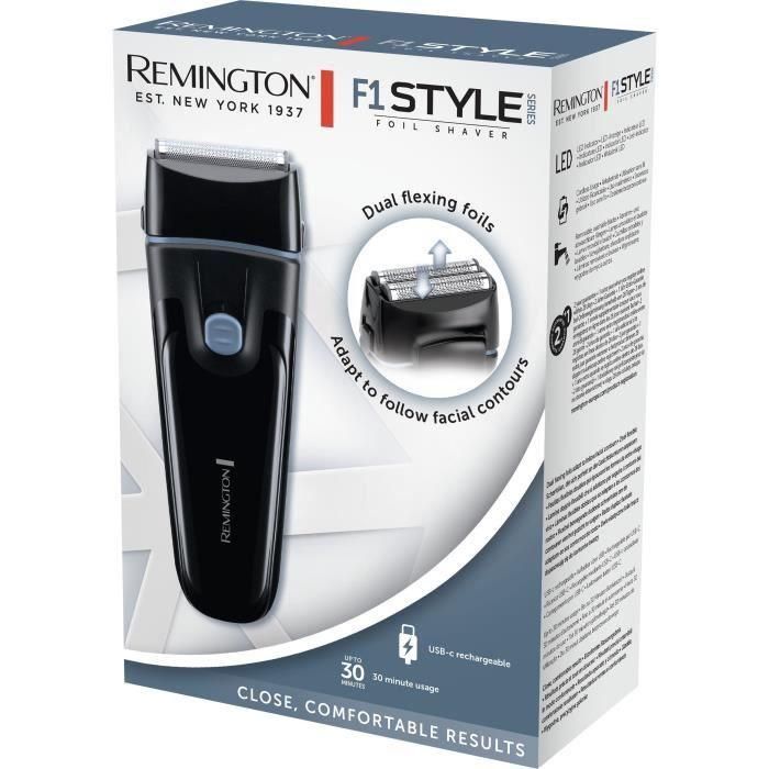 Afeitadora de cuchillas inalámbrica - REMINGTON - F1000 - Cuchillas flexibles - Autonomía de batería 30 min - Cuchillas lavables - USB-C 4 Afeitadora de cuchillas inalámbrica - REMINGTON - F1000 - Cuchillas flexibles - Autonomía de batería 30 min - Cuchillas lavables - USB-C 4