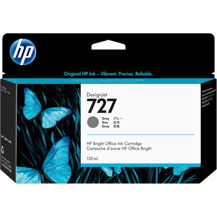 HP Cartucho de tinta DesignJet 727 gris 130 ml B3P24A para T920, T1500, T930, T1530, T2530, T2500