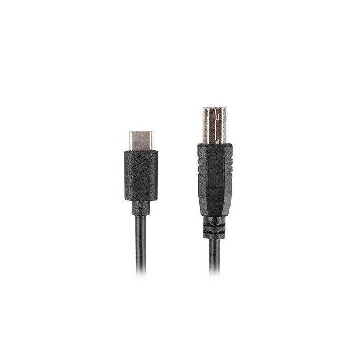 Lanberg CA-USBA-14CC-0018-BK Cable USB B a USB C 2.0 1.8m Negro Chapado en Oro 1