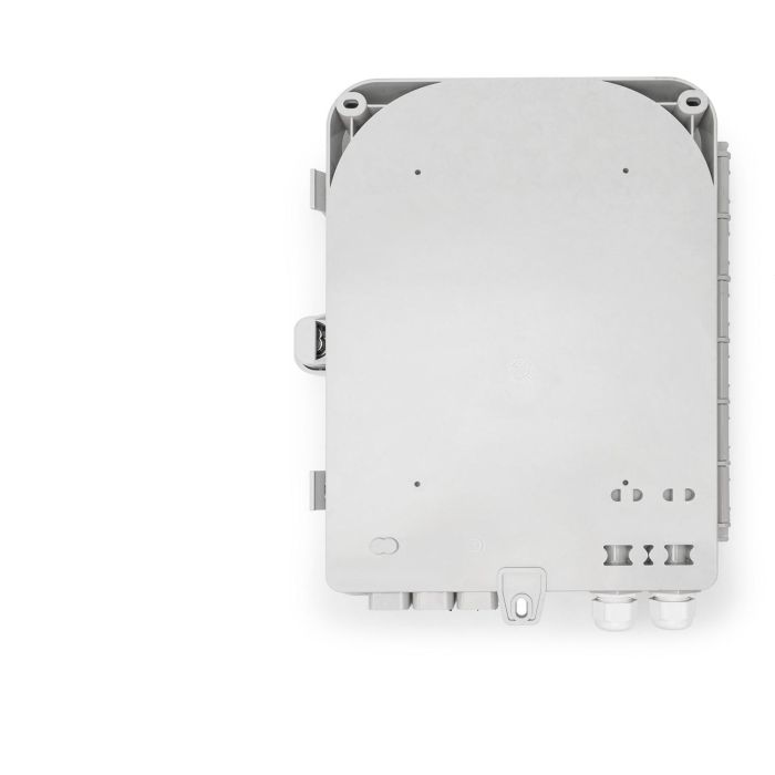 Digitus FTTH Box Außen -24 LC/Duplex oder 24 SC/Simplex, Caja de distribución para 16 cables, Gris