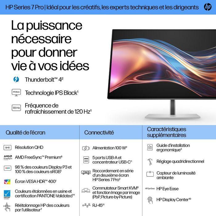 HP Series 7 Pro 27 inch QHD Thunderbolt 4 Monitor - 727pu 15 HP Series 7 Pro 27 inch QHD Thunderbolt 4 Monitor - 727pu 15