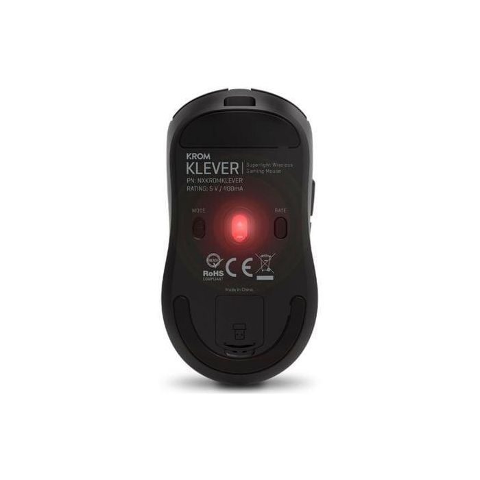 Krom NXKROMKLEVERBK Ratón Gaming Inalámbrico Klever Ultraligero 55g, 10000 DPI, Sensor Pixart PMW3325, Wireless 2.4 GHz / USB 3 Krom NXKROMKLEVERBK Ratón Gaming Inalámbrico Klever Ultraligero 55g, 10000 DPI, Sensor Pixart PMW3325, Wireless 2.4 GHz / USB 3
