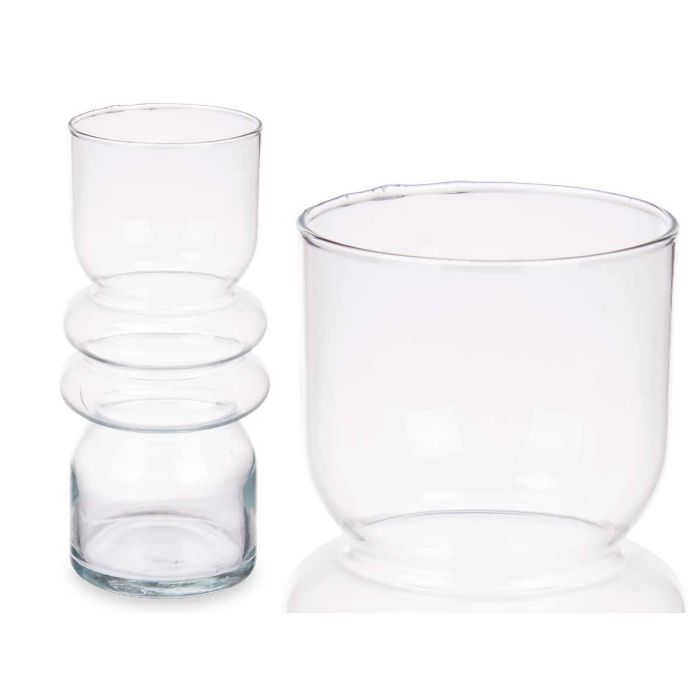 Jarrón Doble Esfera Estrecho Giftdecor - Vidrio Transparente - 13x30x13 cm (4 Unidades) 1 Jarrón Doble Esfera Estrecho Giftdecor - Vidrio Transparente - 13x30x13 cm (4 Unidades) 1
