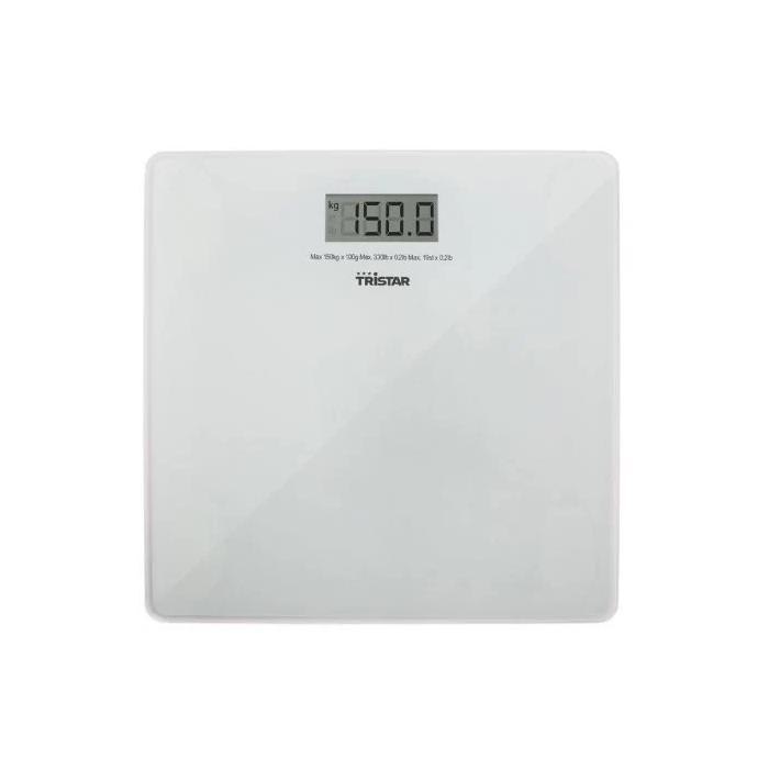 Tristar WG-2419 Báscula de Baño hasta 150kg Cristal de Seguridad Templado Pantalla LCD