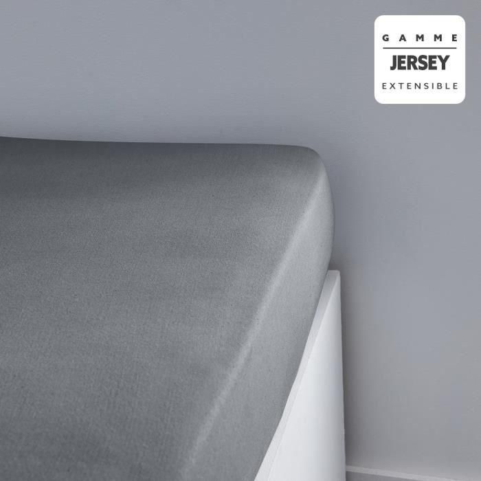 Today TOD3574643508041 Sábana Bajera Ajustable Hoy Esencial 100% Algodón Jersey 160x200+25 cm Gris Acero 2